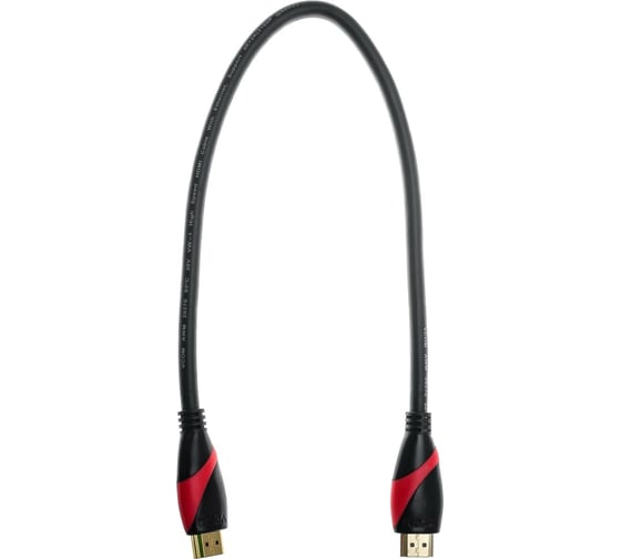 Кабель VCOM HDMI 19M/M ver. 2.0 black red, 0.5m CG525-R-0.5 1