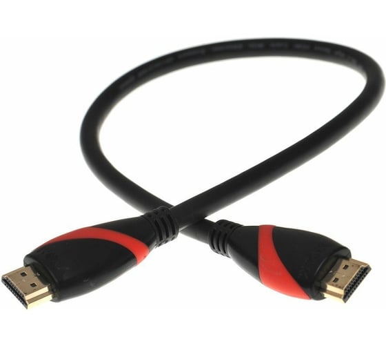 Кабель VCOM HDMI 19M/M ver. 2.0 black red, 0.5m CG525-R-0.5