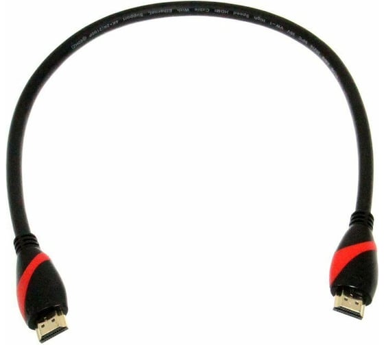 Кабель VCOM HDMI 19M/M ver. 2.0 black red, 0.5m CG525-R-0.5