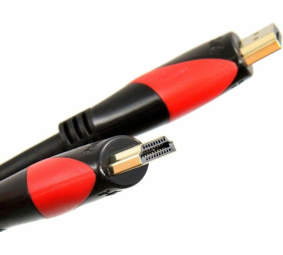 Кабель VCOM HDMI 19M/M ver. 2.0 black red, 0.5m CG525-R-0.5