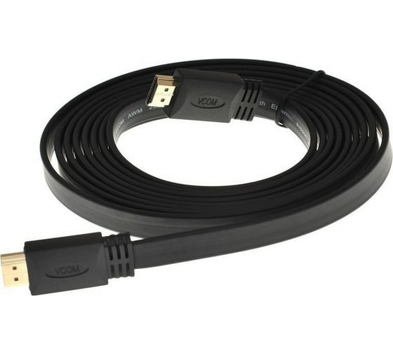 Плоский кабель VCOM HDMI 19M/M, ver. 2.0, 4K60 Hz 3m CG522F-3M