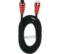 Кабель VCOM HDMI 19M/M ver. black and red 2.0, 3m Blister CG526S-R-3M