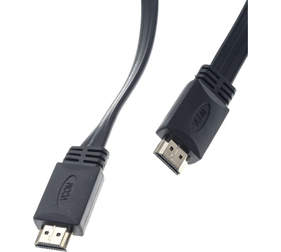 Плоский кабель VCOM HDMI 19M/M, ver. 2.0, 4K60 Hz 1.8m CG522F-1.8M