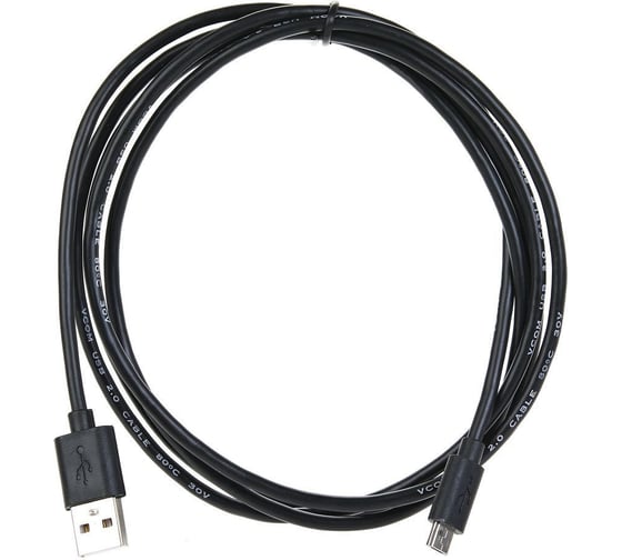 Кабель VCOM USB2.0 Am micro-B 5P, 1.8м, черный VUS6945-1.8M 1