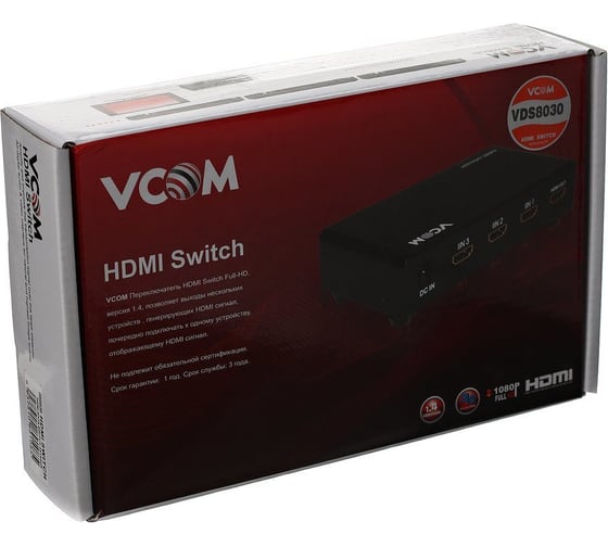 Переключатель VCOM HDMI 1.4V 3 = 1 DD433/VDS8030