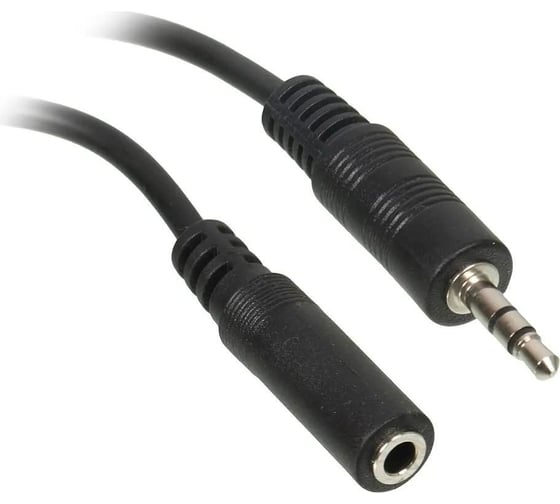 Кабель-удлинитель аудио BURO BAAC003-1 Jack 3.5 (m)/Jack 3.5 (f) 1м, черный 817191 1