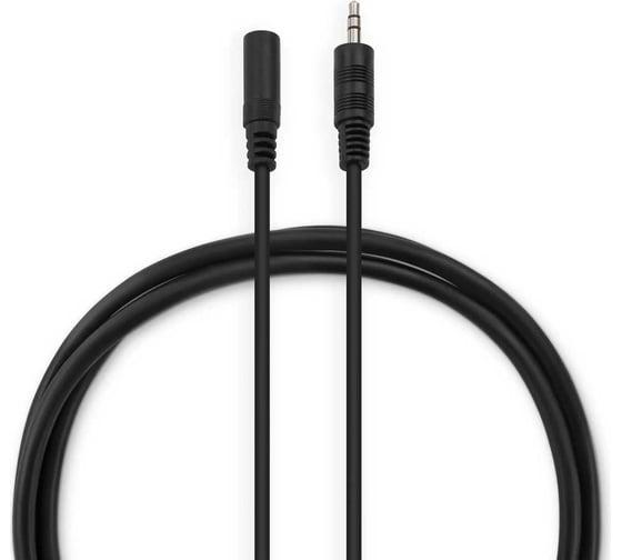 Кабель-удлинитель аудио BURO BAAC003-1 Jack 3.5 (m)/Jack 3.5 (f) 1м, черный 817191