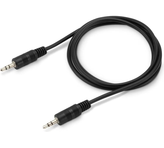 Соединительный аудио кабель BURO BAAC002-1 Jack 3.5 (m)/Jack 3.5 (m) 1м, черный 1518716 1