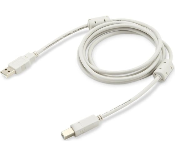 Кабель BURO USB A(m) USB B(m) 1.8м (USB2.0-AM/BM-1.8M-MG) феррит.кольца серый 817259 1