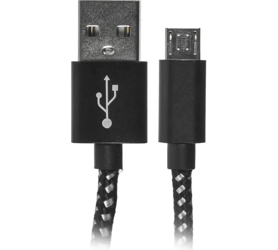 Кабель BURO Braided BHP RET MICUSB-BR USB (m)-micro USB (m) 1м черный 485604