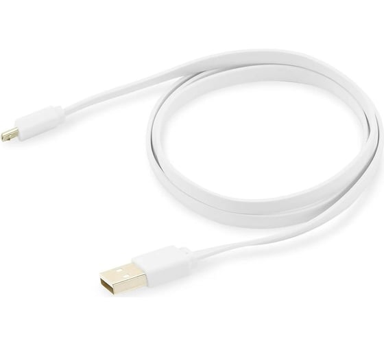 Кабель BURO BHP MICROUSB 1M FLAT USB (m)-micro USB (m) 1м, белый, плоский 375162