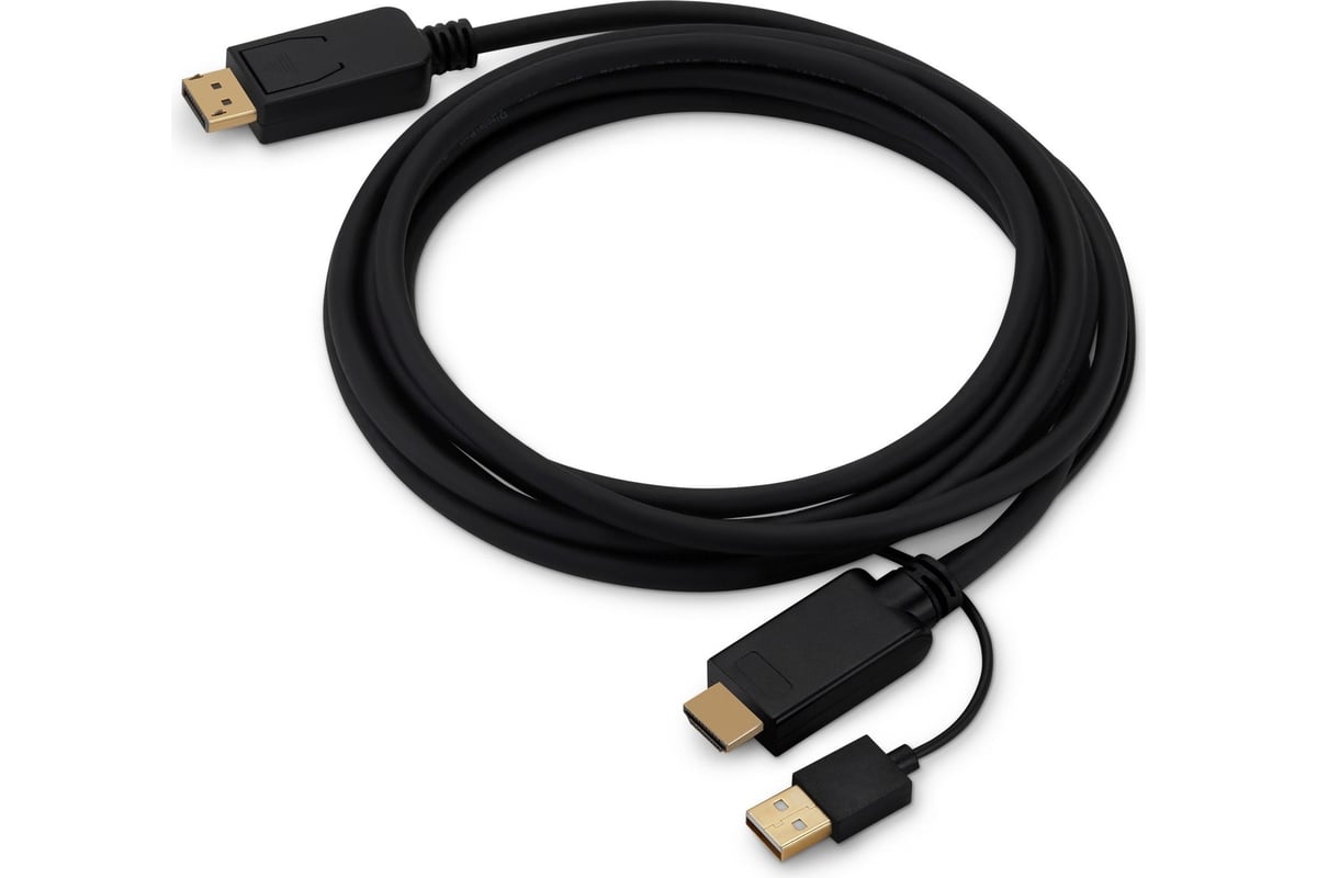 Кабель аудио-видео BURO HDMI (m)/DisplayPort (m) 3 м, позолоченные  контакты, черный (HDMI-DP-3M) 1850708 - выгодная цена, отзывы,  характеристики, фото - купить в Москве и РФ