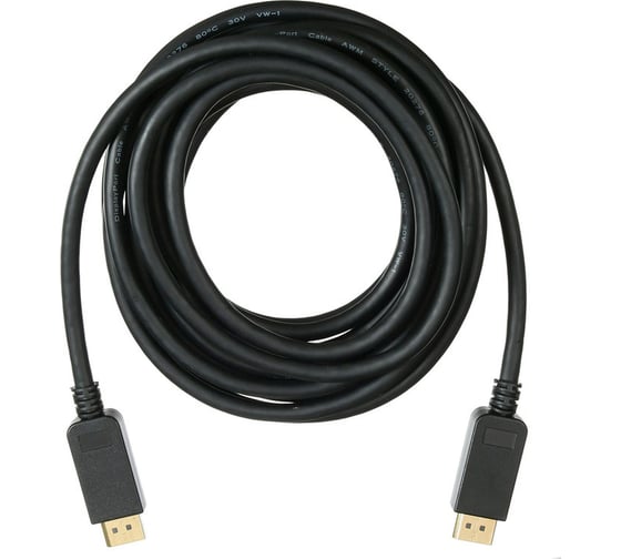 Кабель аудио-видео BURO v. 1.2 DisplayPort (m)/DisplayPort (m) 5 м, позолоченные контакты, черный (BHP DPP_1.2- 1147170