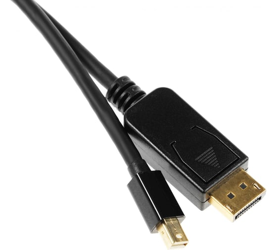 Кабель аудио-видео BURO MDP-DP miniDisplayport (m)/DisplayPort (m) 1.5 м, позолоченные контакты, черный 1868439