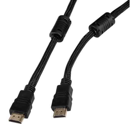 Кабель аудио-видео BURO HDMI (m)/HDMI (m) 1 м, ферритовые кольца, позолоченные контакты, черный (HDMI-V1.4-1MC) 1478150