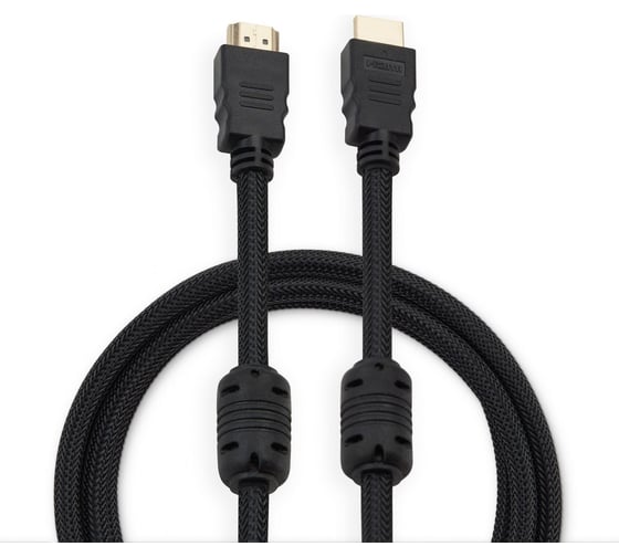 Кабель аудио-видео BURO HDMI (m)/HDMI (m) 1 м, ферритовые кольца, позолоченные контакты, черный (HDMI-V1.4-1MC) 1478150