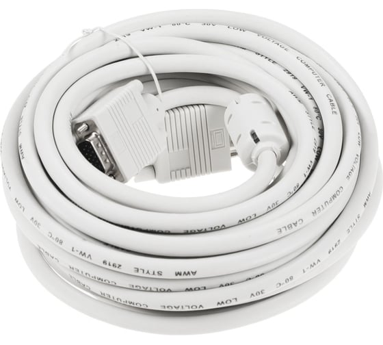 Кабель BURO CAB016S-10M VGA (m) VGA (m) 10 м, ферритовые кольца, серый 817279