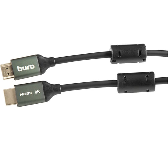 Кабель аудио-видео BURO HDMI (m)/HDMI (m) 3 м, ферритовые кольца, позолоченные контакты, черный (BHP-HDMI-2.1-3G) 1478845