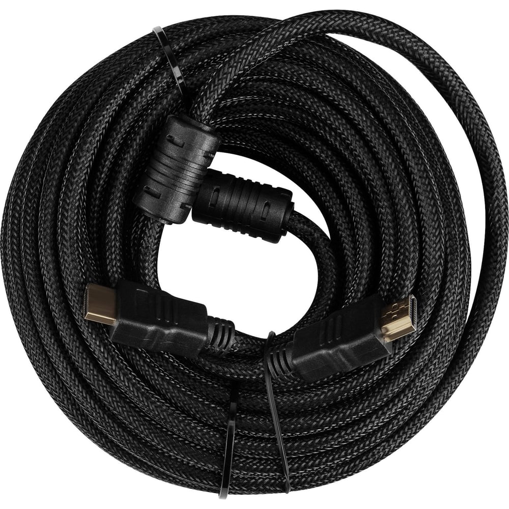 Кабель аудио-видео BURO HDMI (m)/HDMI (m) 10 м, ферритовые кольца ...