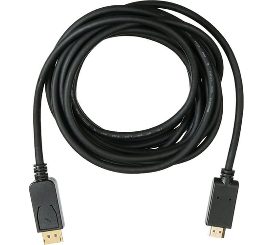 Кабель аудио-видео BURO v. 1.2 DisplayPort (m)/HDMI (m) 5 м, позолоченные контакты, черный (BHP DPP_HDMI-5) 1147194