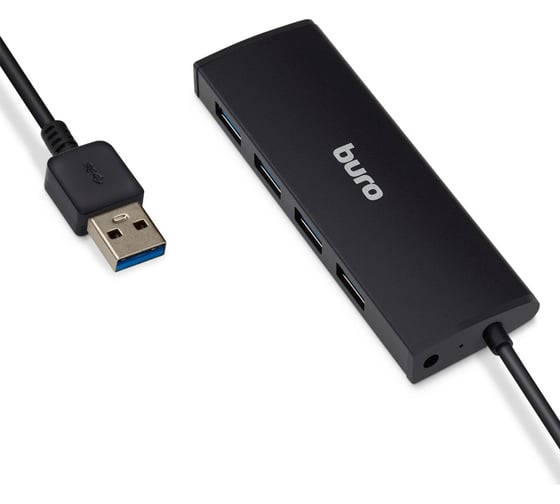 Разветвитель BURO USB 3.0 BU-HUB4-0.5-U3.0 4 порта, черный 436330