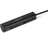 Разветвитель BURO USB 2.0 BU-HUB4-0.5R-U2.0 4 порта, черный 436325