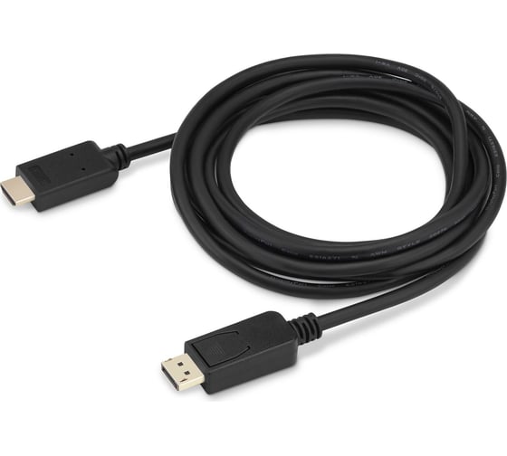 Кабель аудио-видео BURO v. 1.2 DisplayPort (m)/HDMI (m) 3 м, позолоченные контакты, черный (BHP DPP_HDMI-3) 1147193 1