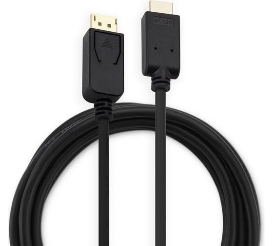 Кабель аудио-видео BURO v. 1.2 DisplayPort (m)/HDMI (m) 3 м, позолоченные контакты, черный (BHP DPP_HDMI-3) 1147193