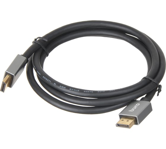Кабель аудио-видео BURO DisplayPort (m)/DisplayPort (m) 1.5 м, позолоченные контакты, черный (BHP-DPP-1.4-1.5G 1478856