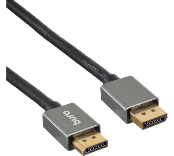 Кабель аудио-видео BURO DisplayPort (m)/DisplayPort (m) 1.5 м, позолоченные контакты, черный (BHP-DPP-1.4-1.5G 1478856