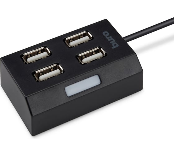Разветвитель BURO USB 2.0 BU-HUB4-U2.0 4 порта, черный 389735