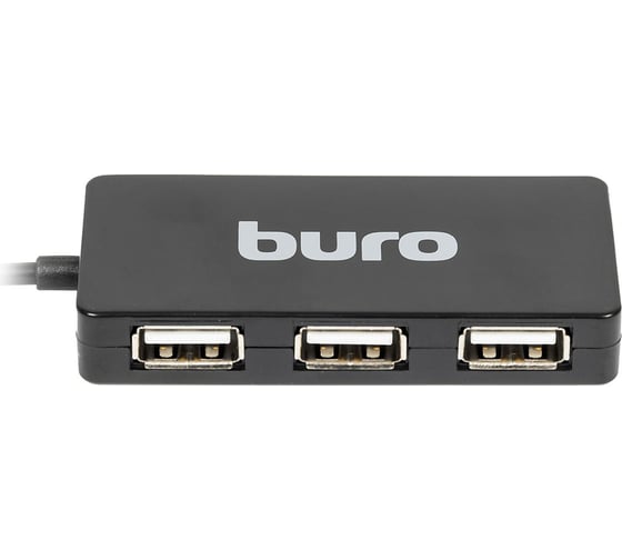 Разветвитель BURO USB 2.0 BU-HUB4-U2.0-Slim 4 порта, черный 389734