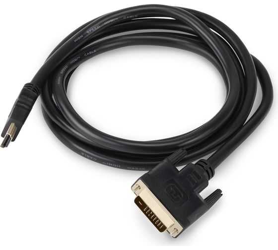 Кабель аудио-видео BURO HDMI (m)/DVI-D (Dual Link) (m) 1.8 м, позолоченные контакты, черный (BHP RET HDMI_DVI1 485562 1