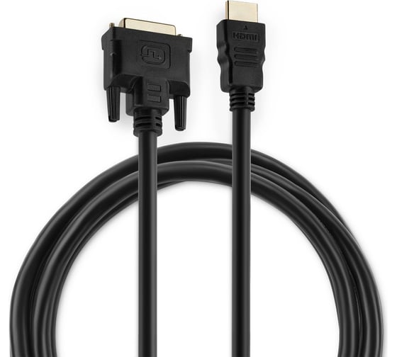 Кабель аудио-видео BURO HDMI (m)/DVI-D (Dual Link) (m) 1.8 м, позолоченные контакты, черный (BHP RET HDMI_DVI1 485562