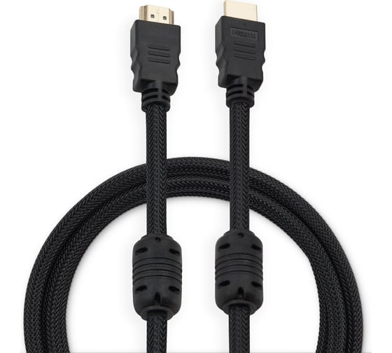 Кабель аудио-видео BURO HDMI (m)/HDMI (m) 2 м, ферритовые кольца, позолоченные контакты, черный (HDMI-V1.4-2MC) 1478153