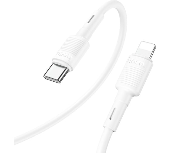 Кабель Hoco x83 type-c - lightning 1 метр, 20w, 3a, пвх, белый 23753-X83tiW