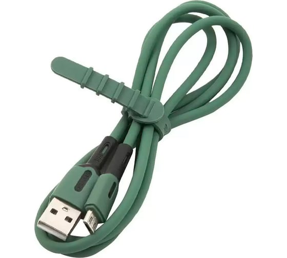 Дата-кабель USAMS -SJ432 USB - micro USB, с индикатором, 1 м, силиконовый, ассортимент УТ000025504