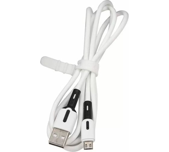Дата-кабель USAMS -SJ432 USB - micro USB, с индикатором, 1 м, силиконовый, ассортимент УТ000025504