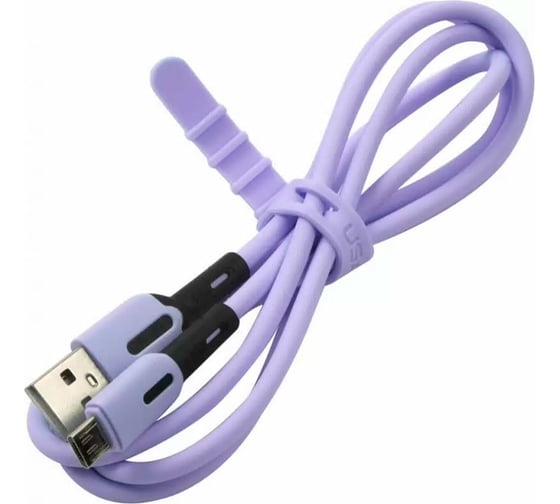 Дата-кабель USAMS -SJ432 USB - micro USB, с индикатором, 1 м, силиконовый, ассортимент УТ000025504
