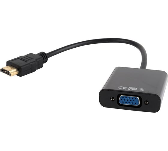 Переходник Cablexpert 19M/15F, длина 15см, аудиовыход Jack3.5 A-HDMI-VGA-03 16029958