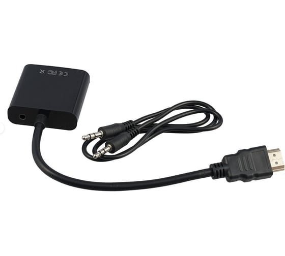 Переходник Cablexpert 19M/15F, длина 15см, аудиовыход Jack3.5 A-HDMI-VGA-03