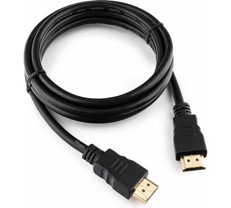 Кабель Cablexpert HDMI 19M/19M, v2.0, медь, позол.контакты, экран, 1.8м, черный, пакет, CC-HDMI4-6