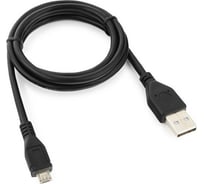 Кабель Cablexpert USB 2.0 Pro AM/microBM 5P, 1м, экран, черный, пакет CCP-mUSB2-AMBM-1M