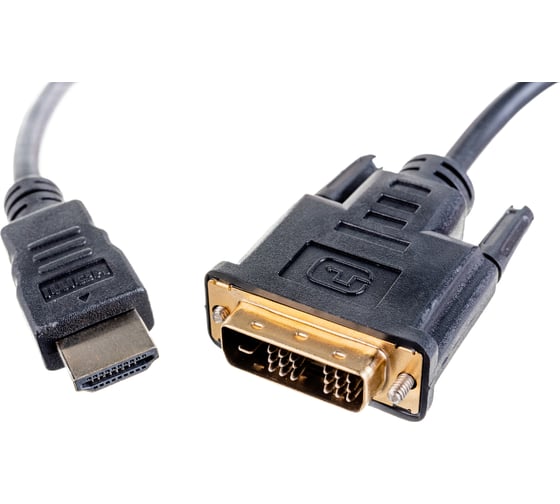 Кабель Cablexpert HDMI-DVI 19M/19M, 1.8м, single link, медь, позол.разъемы, экран, черный CC-HDMI-DVI-6