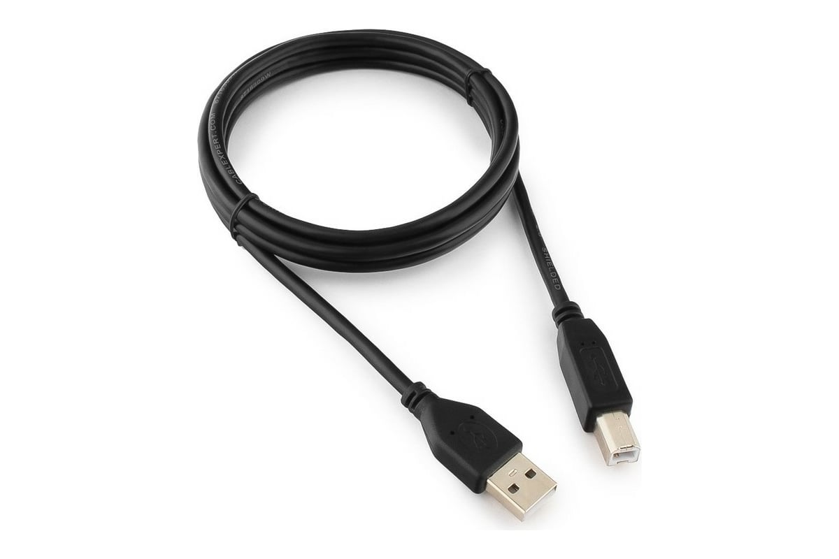 Кабель Cablexpert USB 2.0 Pro AM/BM, 1.8м, экран, черный, пакет  CCP-USB2-AMBM-6 - выгодная цена, отзывы, характеристики, фото - купить в  Москве и РФ