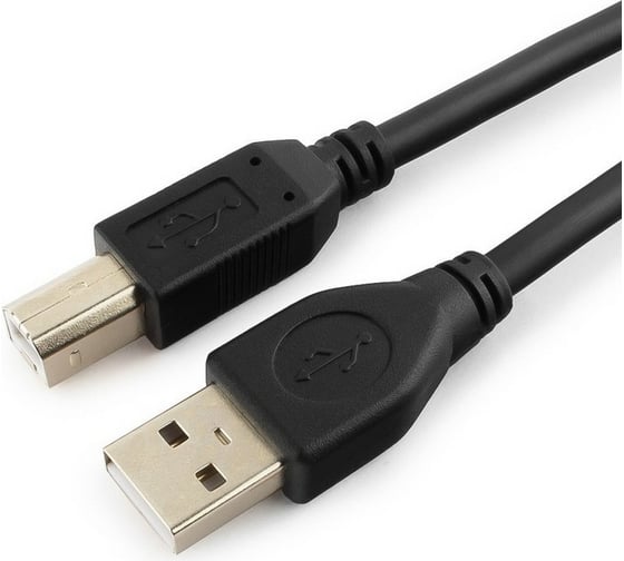 Кабель Cablexpert USB 2.0 Pro AM/BM, 1.8м, экран, черный, пакет CCP-USB2-AMBM-6