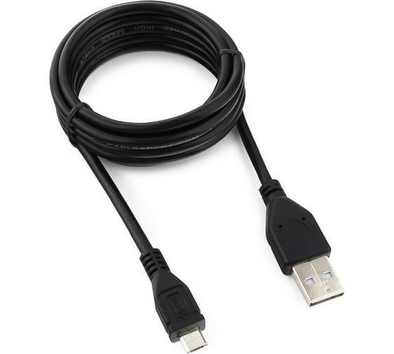 Кабель Cablexpert USB 2.0 Pro AM/microBM 5P, 1.8м, экран, черный, пакет CCP-mUSB2-AMBM-6
