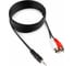 Кабель Cablexpert аудиоJack 3.5(M)/2xRCA, 2.5м, черный, пакет CCA-458-2.5M 1