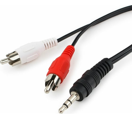 Кабель Cablexpert аудио Jack 3.5(M)/2xRCA, 0.2м, черный, пакет CCA-458/0.2