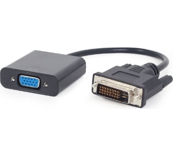 Переходник Cablexpert 25M/15F, длина кабеля 0,2м, черный, пакет A-DVID-VGAF-01